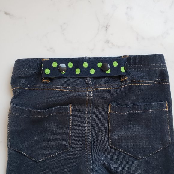NEW Navy Green Toddler Belt Set of 2 Handmade Elastic SNAP BELT Baby Belt NWT - Picture 3 of 6